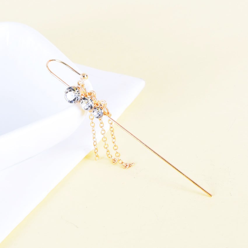 1PCS Rhinestone Decor Ear Cuff Piercing Earring