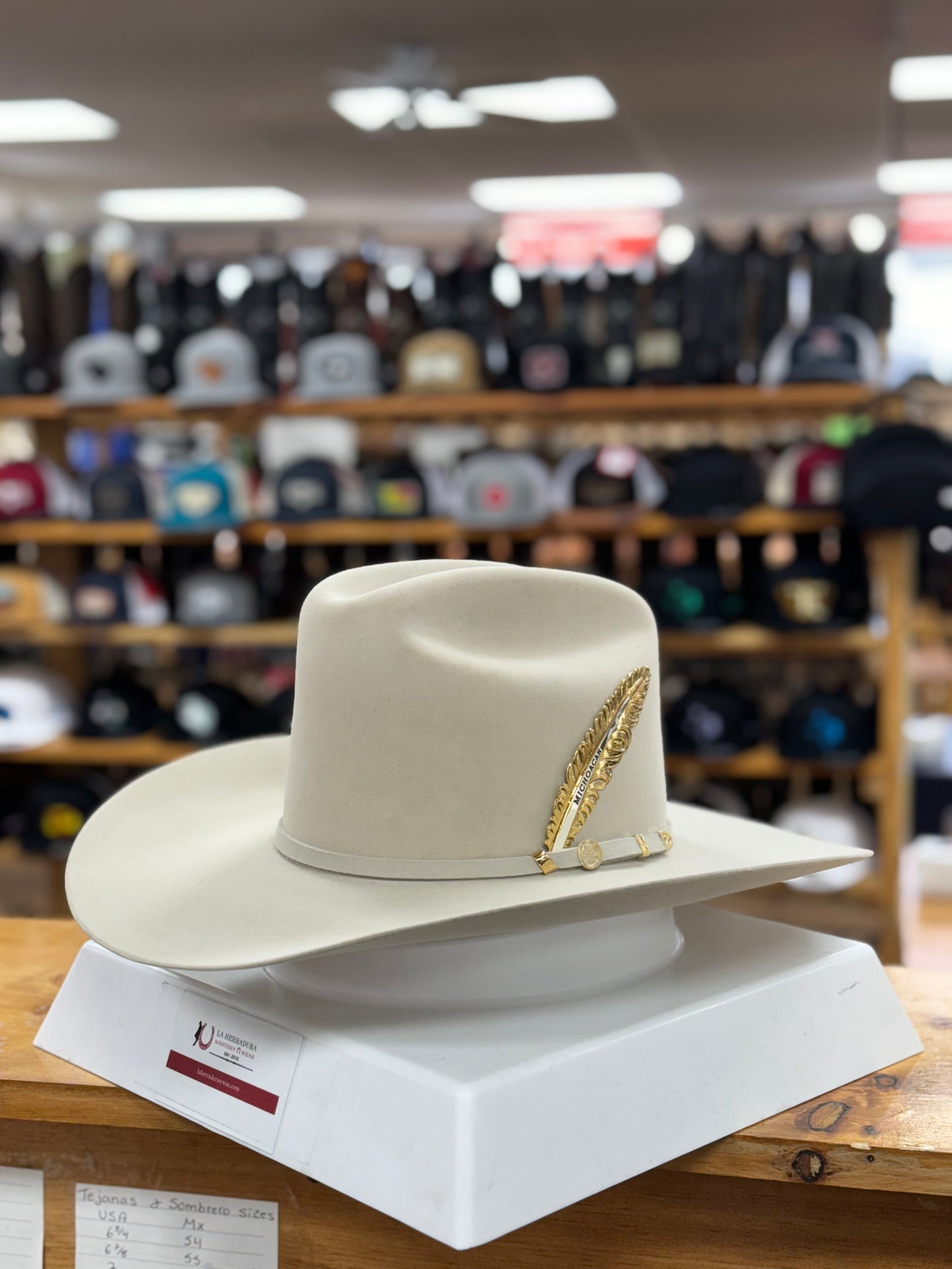 STETSON COWBOY HAT 100X EL PRESIDENTE SILVER BELLY COPA ALTA