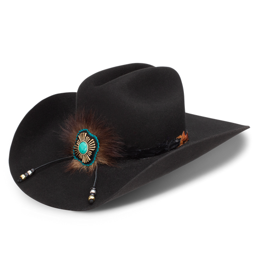 Country With A Flare Cowgirl Hat-Black