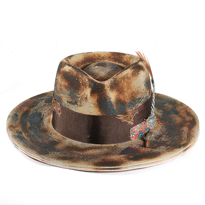 Handmade Vintage Fedora Felt(Includes All The Accessories)