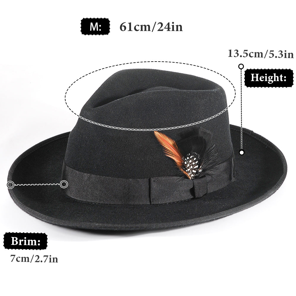 Fedora Felt(Includes All The Accessories)