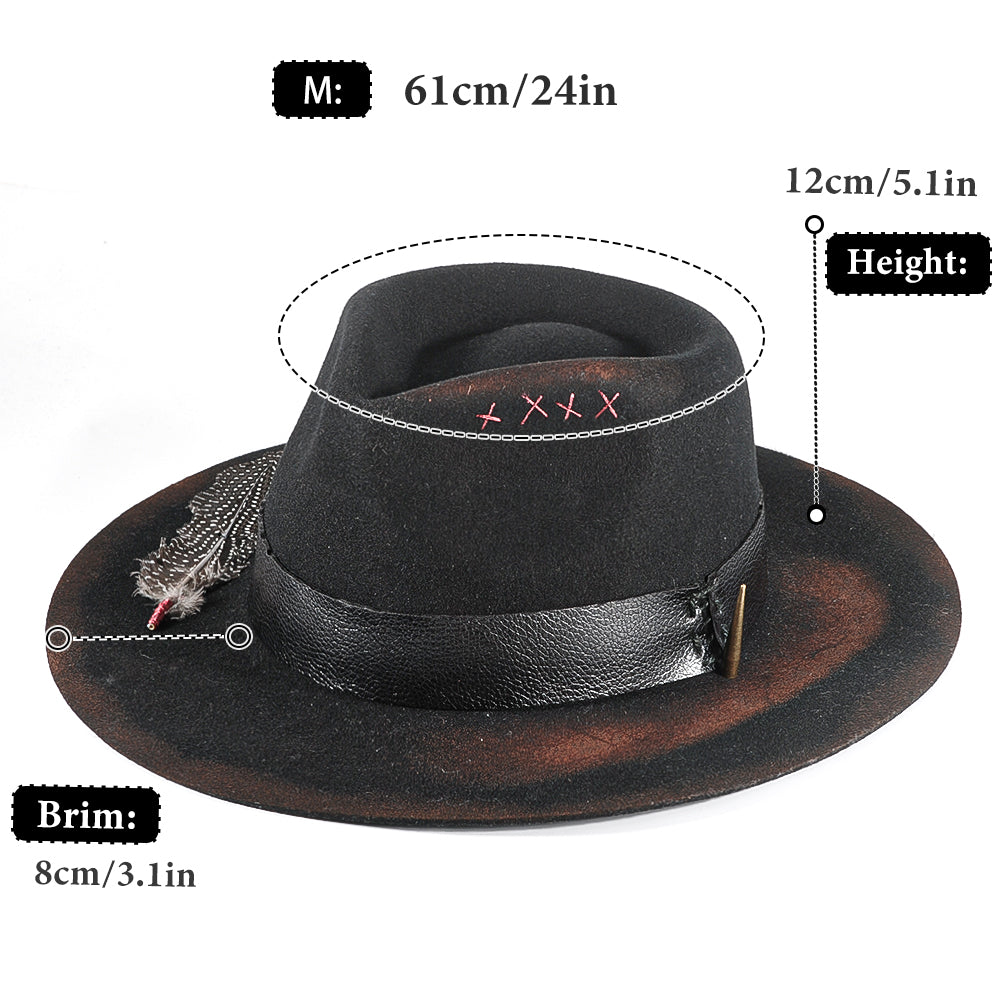 Vintage Fedora Felt(Includes All The Accessories)