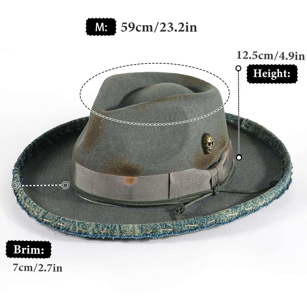 Vintage Fedora Felt(Includes All The Accessories)