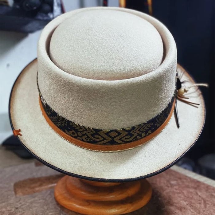 Handmade Vintage Fedora Felt(Includes All The Accessories)