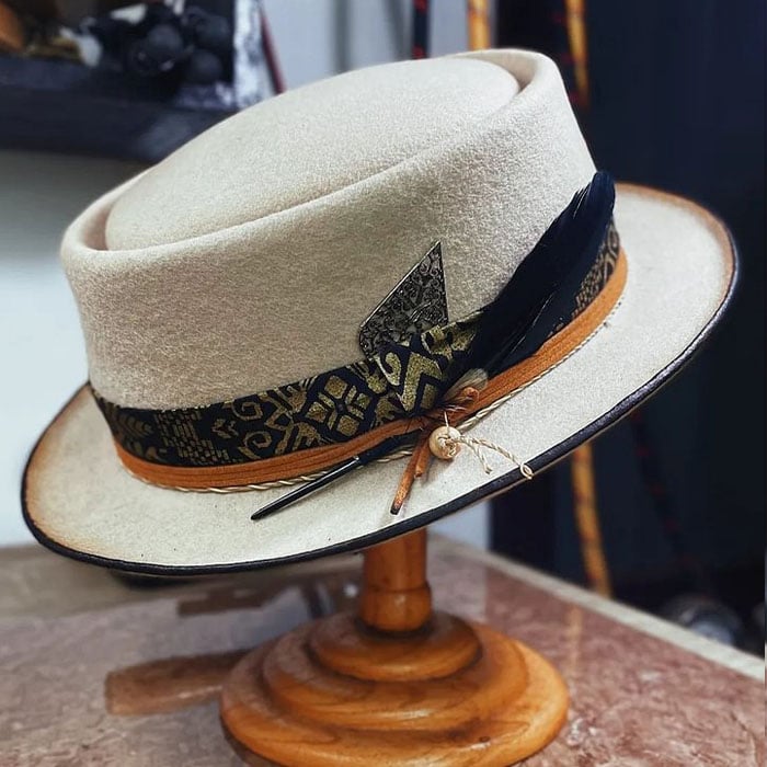 Handmade Vintage Fedora Felt(Includes All The Accessories)