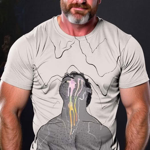 LGBT Pride Gay Muscle Bear Art T-shirt