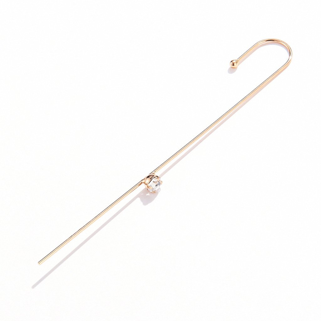 1PCS Rhinestone Decor Ear Cuff Piercing Earring