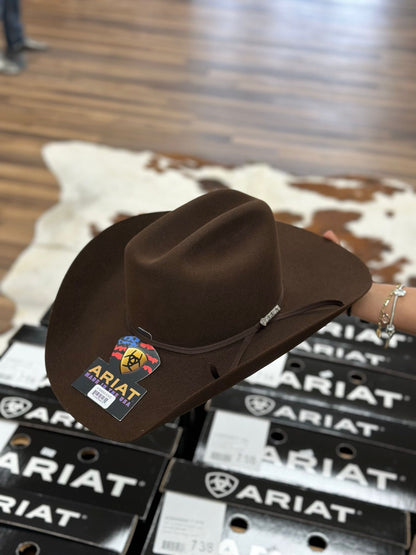 ARIAT 6X FELT BROWN HAT