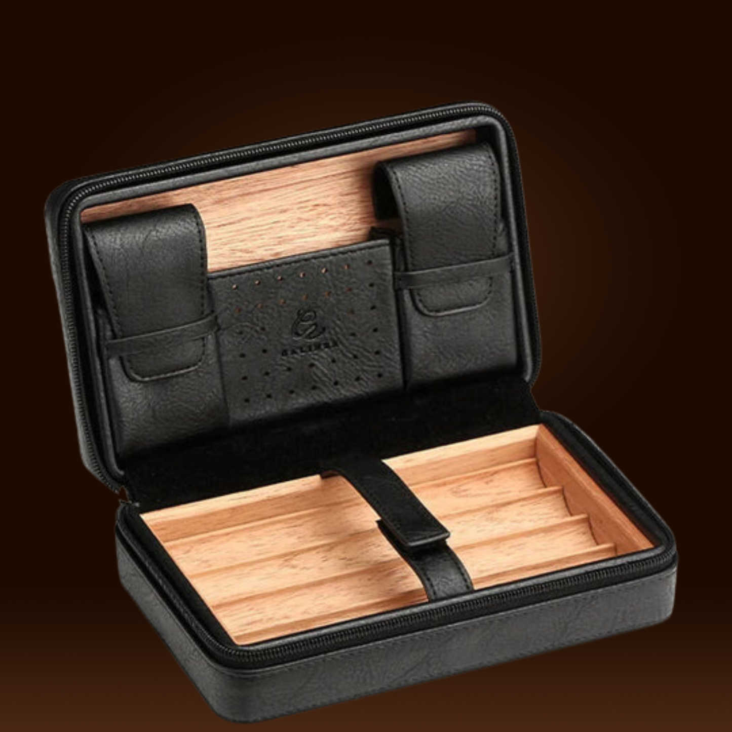 GALINER Cigar Humidor Box Travel Leather Cigar