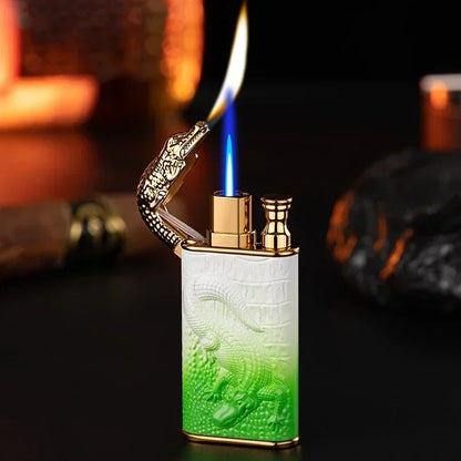 Dragon Crocodile Dual Fire Lighter Metal