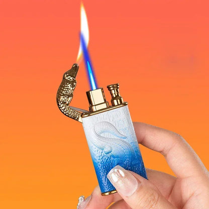 Dragon Crocodile Dual Fire Lighter Metal