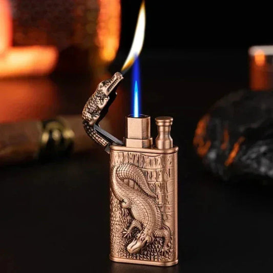 Dragon Crocodile Dual Fire Lighter Metal