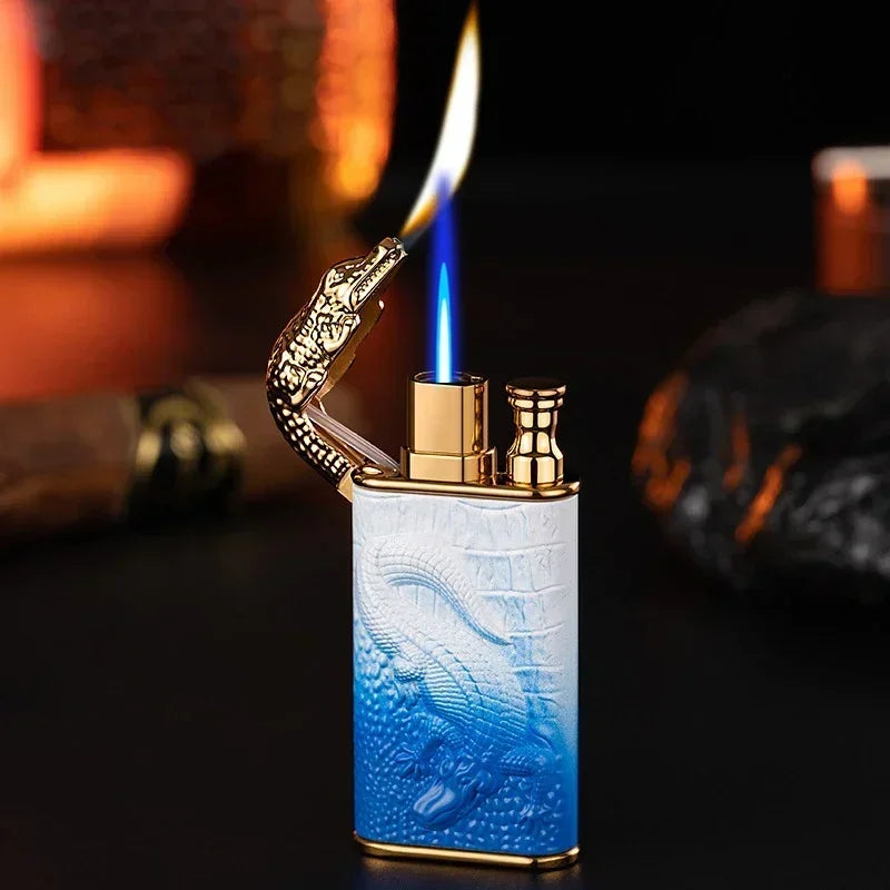 Dragon Crocodile Dual Fire Lighter Metal