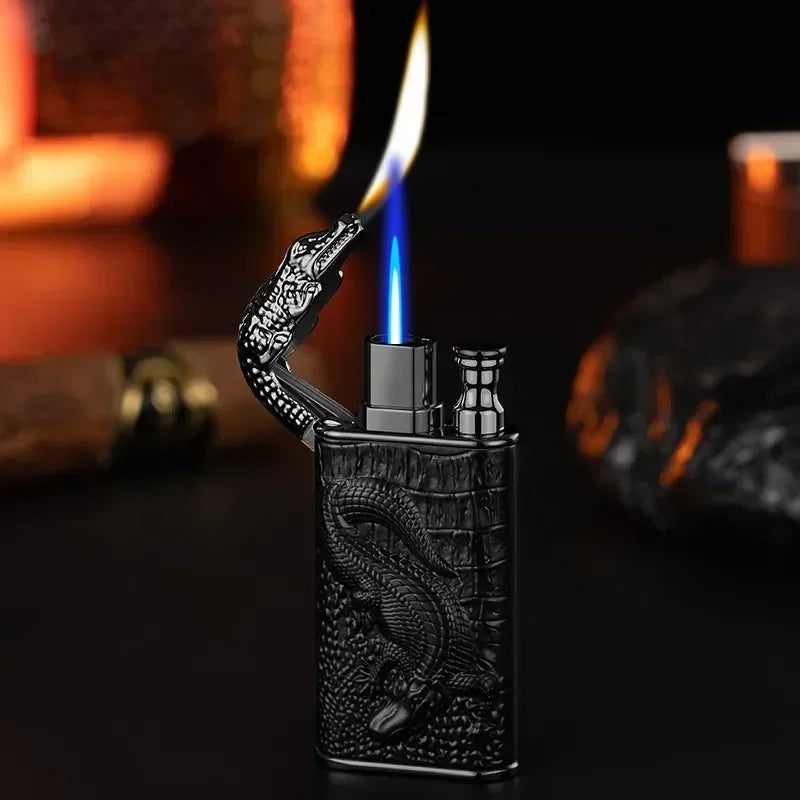 Dragon Crocodile Dual Fire Lighter Metal