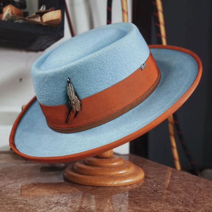 Handmade Vintage Fedora Felt(Includes All The Accessories)