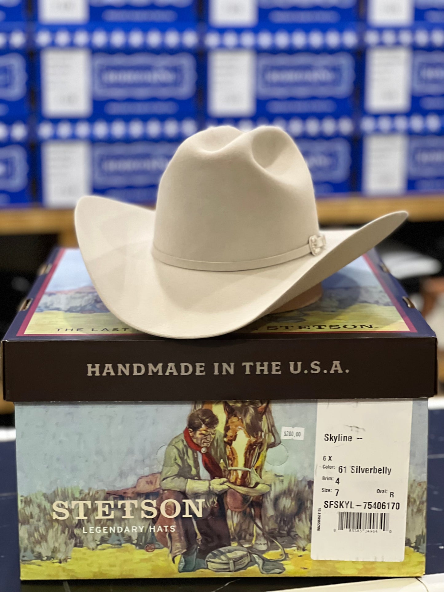 STETSON 6X  SILVER BELLY SKYLINE TRADICIONAL