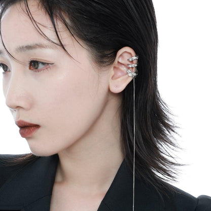 Day Dream Natural White Agate Ear Clips - 1ST XULIE