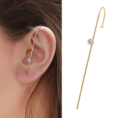 1PCS Rhinestone Decor Ear Cuff Piercing Earring