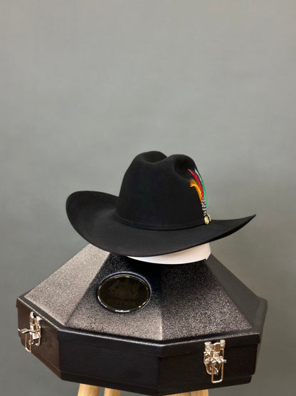 STETSON COWBOY HAT EL PRESIDENTE BLACK COPA CHICA