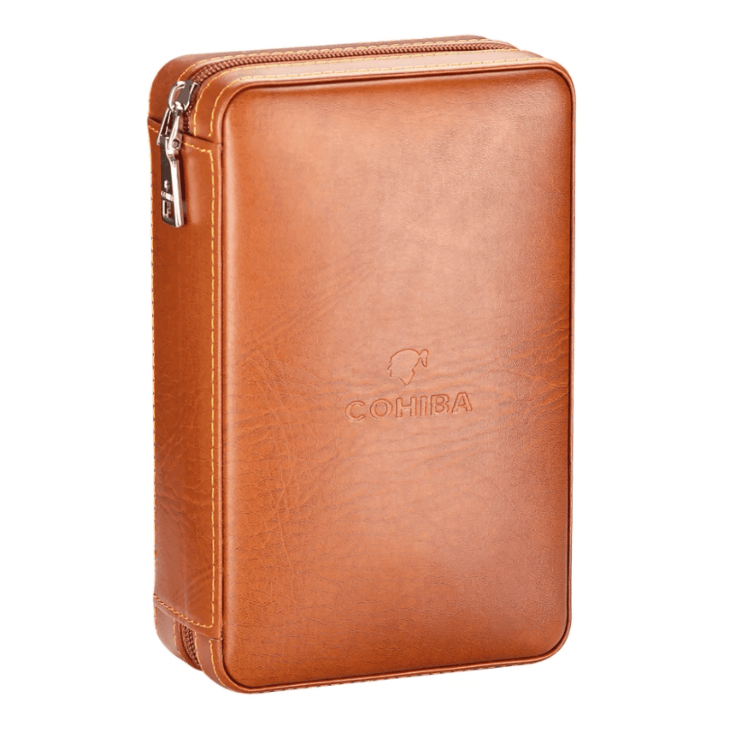 Luxury On-the-Go: Leather-Bound Portable Case And Humidor with or w/o Lighter and Cutter Ensemble!