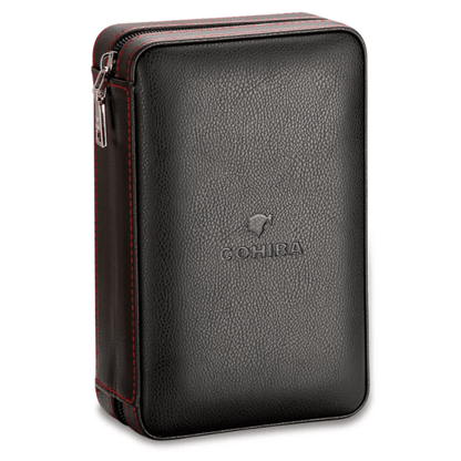 Luxury On-the-Go: Leather-Bound Portable Case And Humidor with or w/o Lighter and Cutter Ensemble!