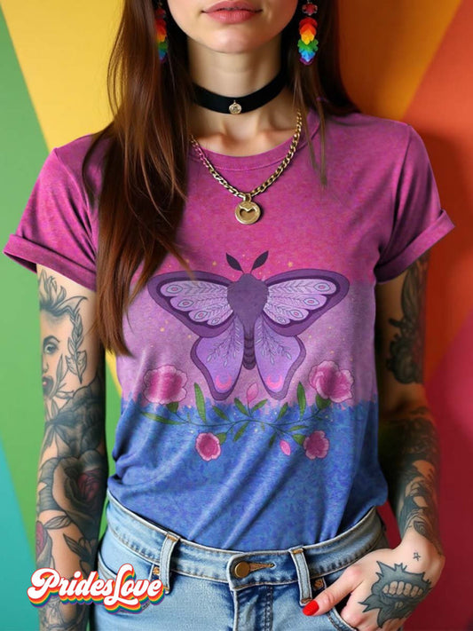 LGBT Bisexual Pride Moth Art T-shirt