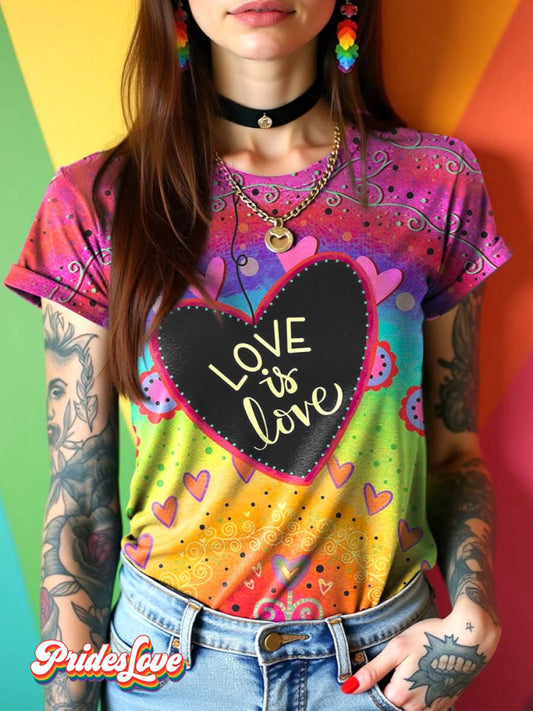 LGBT Pride Rainbow Heart Love Is Love T-shirt