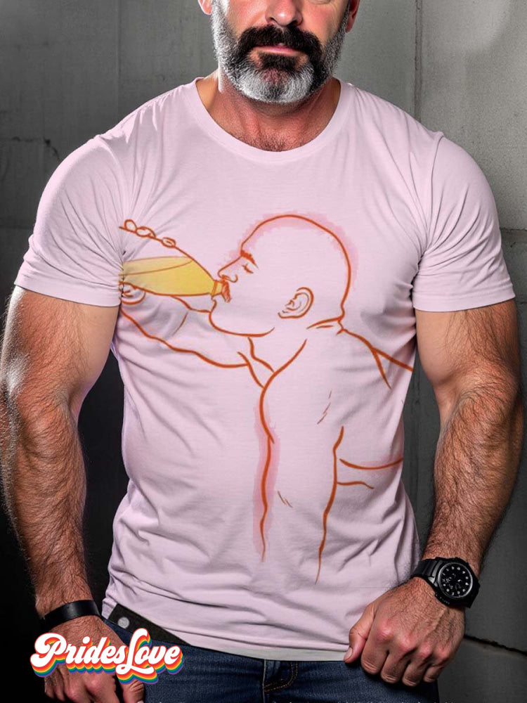 LGBT Pride Sexy Muscles Gay Art T-shirt