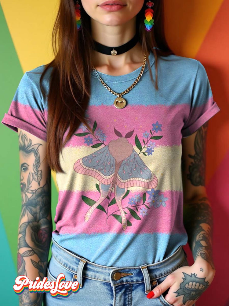 LGBT Pride Transgender Pride Moth Art T-shirt