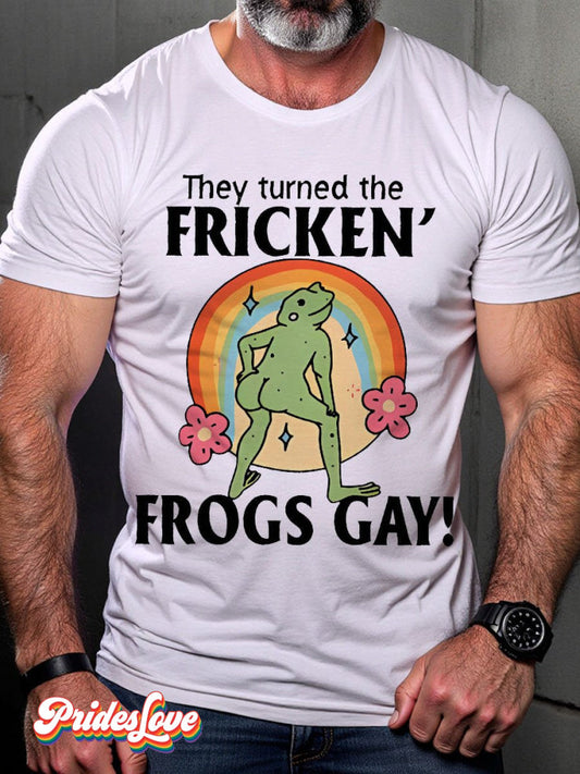 LGBT Rainbow Frickin Frog Funny Pride Month  Art Print T-shirt