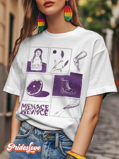 LGBTQ Lesbian Art Fun Print T-shirt