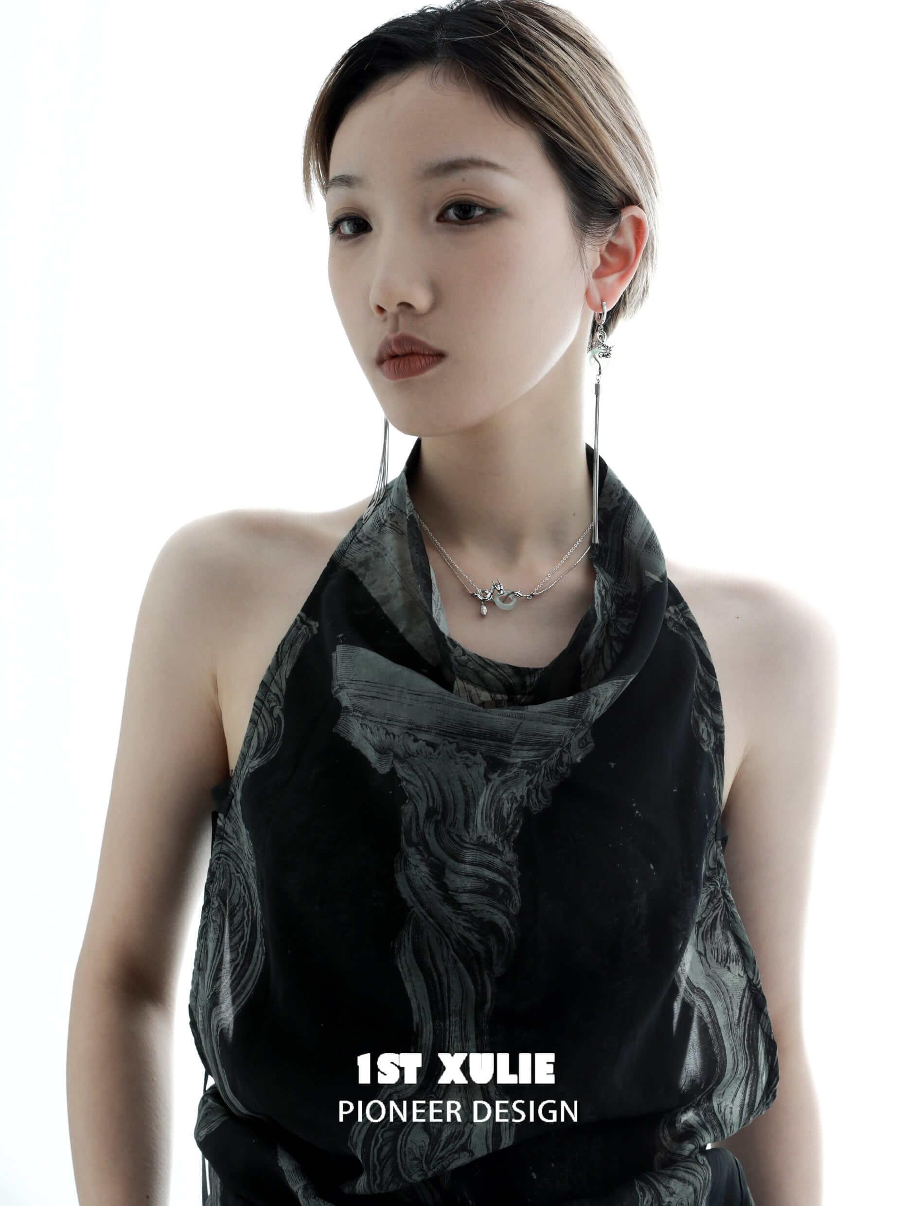 Loong S925 Sterling Silver Quartz Jade Necklace - 1ST XULIE