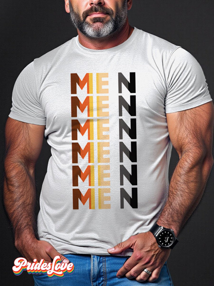 Men's LGBT Gay Pride Bear Man Print T-shirt