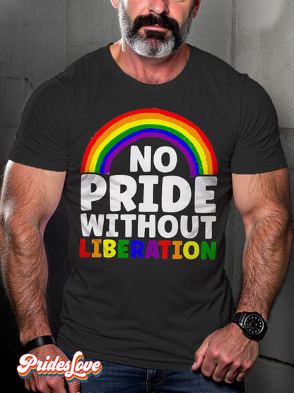 Men's LGBT Rainbow No Pride Without Pride Casual Print T-shirt