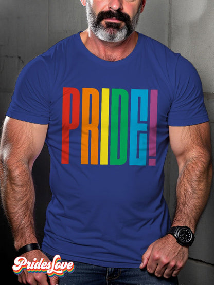 Men's LGBT Rainbow Proud Pride Casual Print T-shirt