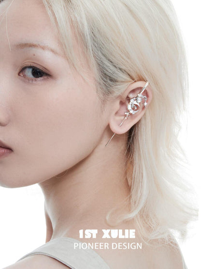 MYTH OF THE MOON S925/24K Gold Ear Hook Needle Piercing Earring - 1ST XULIE