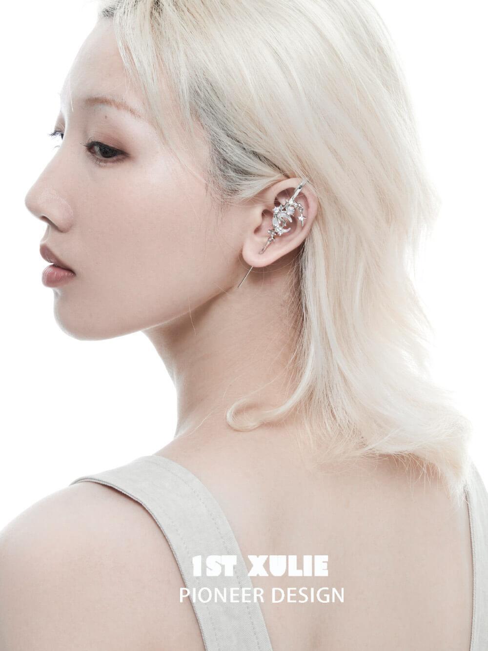 MYTH OF THE MOON S925/24K Gold Ear Hook Needle Piercing Earring - 1ST XULIE